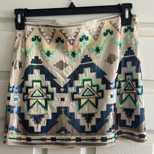 Express sequin skirt